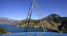 Panoramic view point of the Serre-Ponçon dam: The Belvedere